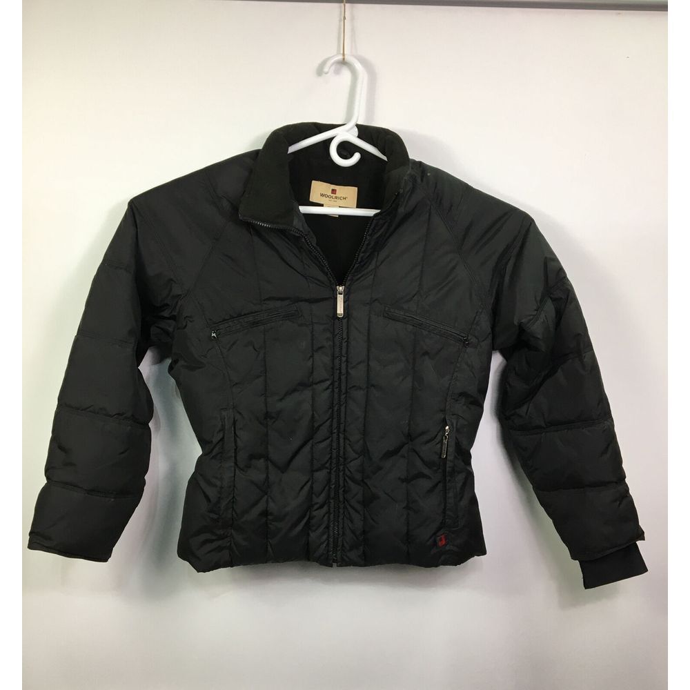 Woolrich Womens‎ Jacket Size M Nylon quilted fleece lined coat No Hood